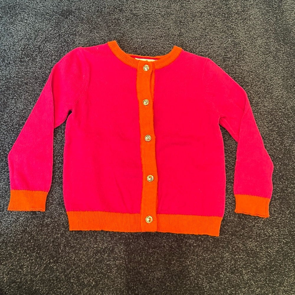 Kate Spade Pink & Orange Toddler Girl Cardigan (Size 18m)